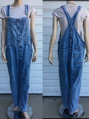 Free People We The Free Ziggy Denim Bib Overalls Relaxed Fit Bohemian sz XL